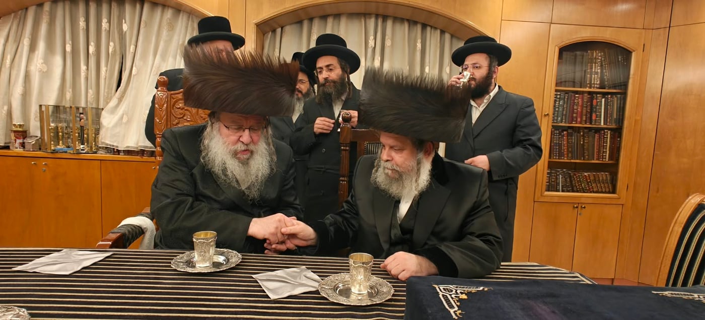 האדמו"ר מנדבורנה ביתר בביקור אצל האדמו"ר מנדבורנה | צילום: מ.ש.