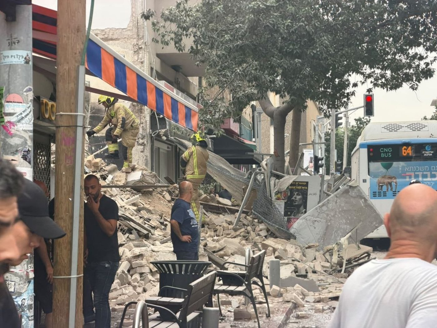 זירת הקריסה בתל אביב