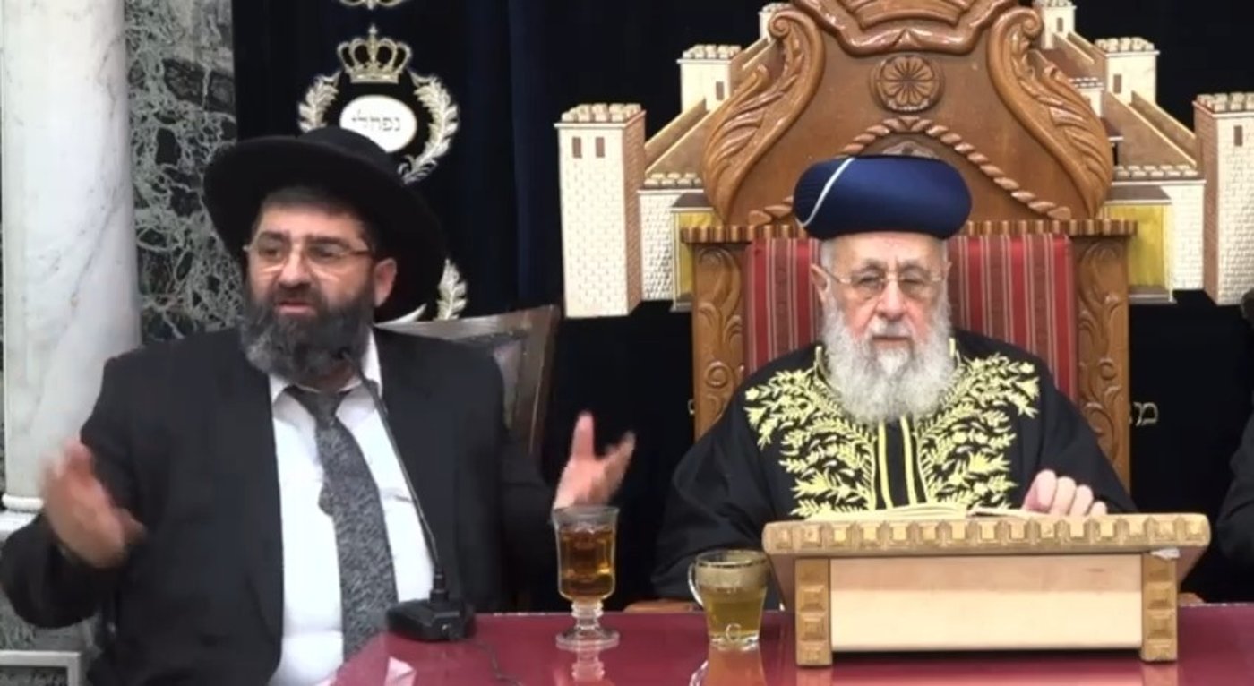 הגר"א עמרמי לצד הראשל"צ הגר"י יוסף בשיעור ב'יזדים'