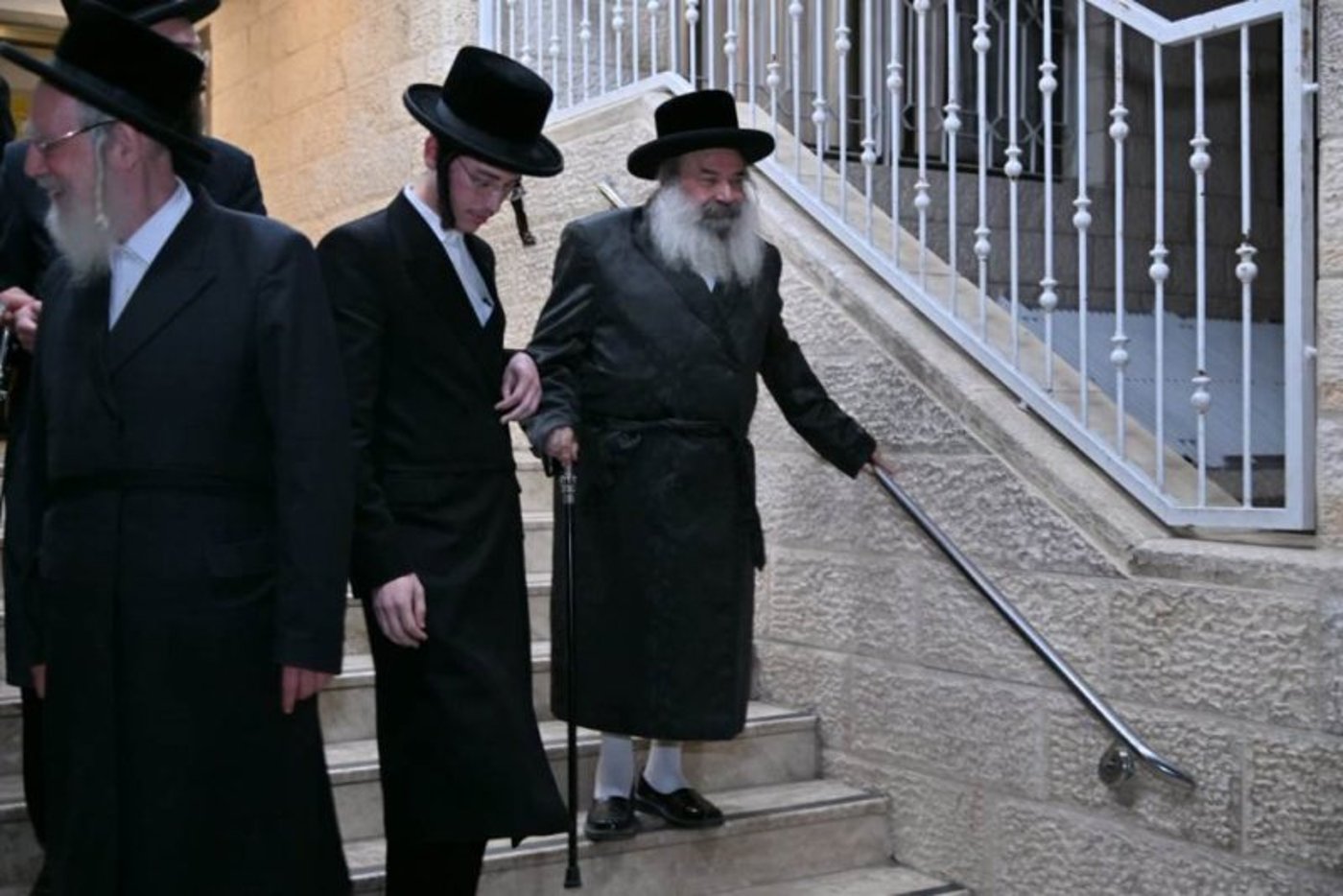 האדמו"ר מזידטשוב עם נכדו שמואל שמעלקא פינטר