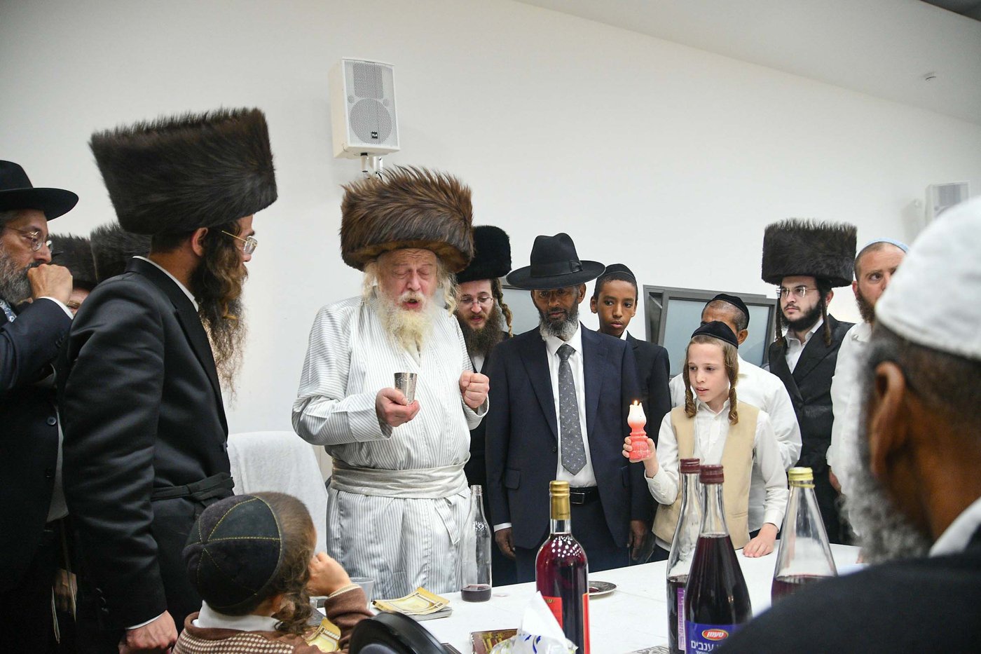 האדמו"ר ממבקשי אמונה שליט"א בעמנואל | צילום: ארי קופרשטוק