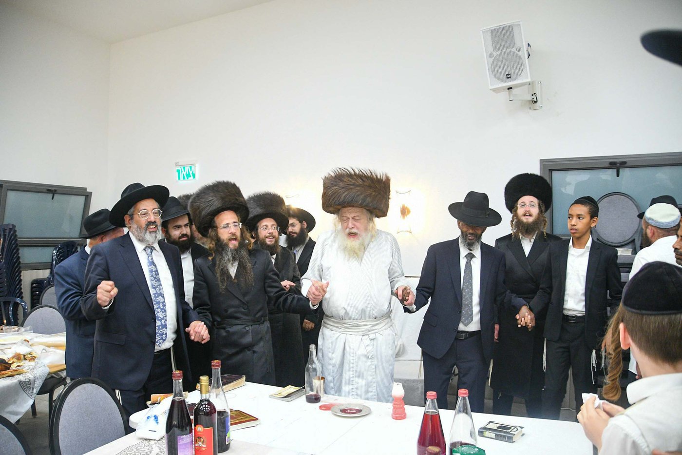 האדמו"ר ממבקשי אמונה שליט"א בעמנואל | צילום: ארי קופרשטוק