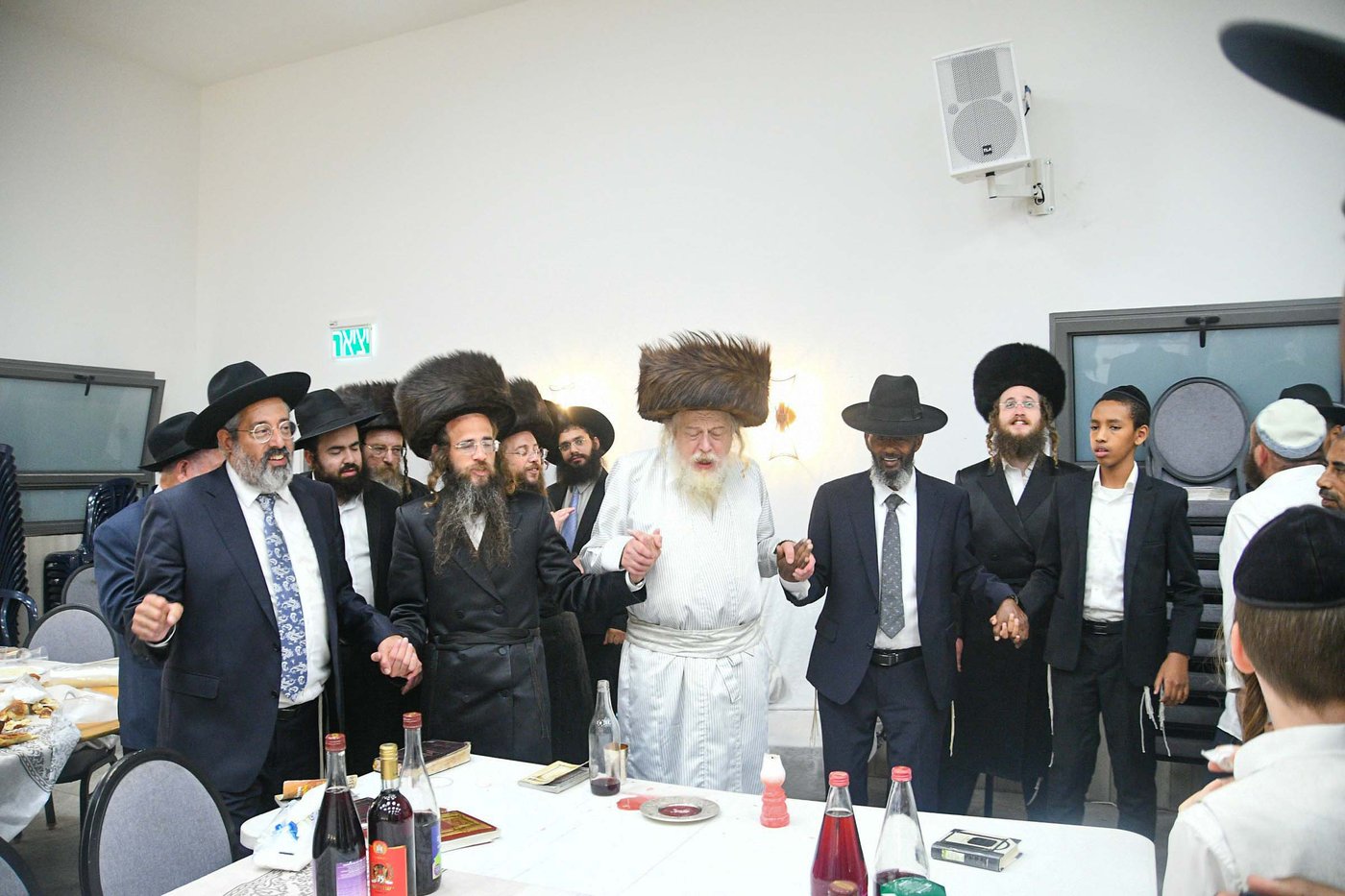 האדמו"ר ממבקשי אמונה שליט"א בעמנואל | צילום: ארי קופרשטוק