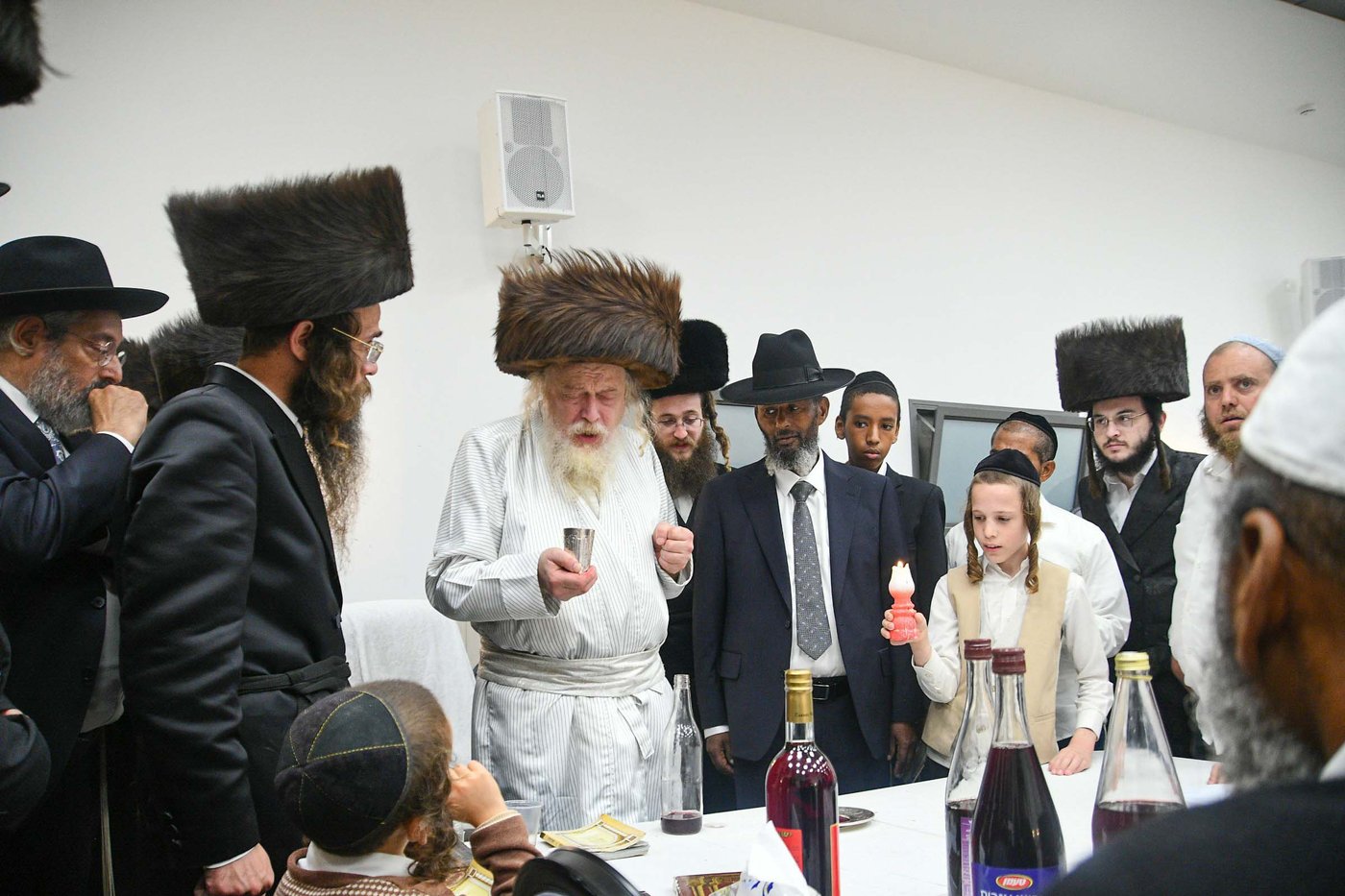 האדמו"ר ממבקשי אמונה שליט"א בעמנואל | צילום: ארי קופרשטוק
