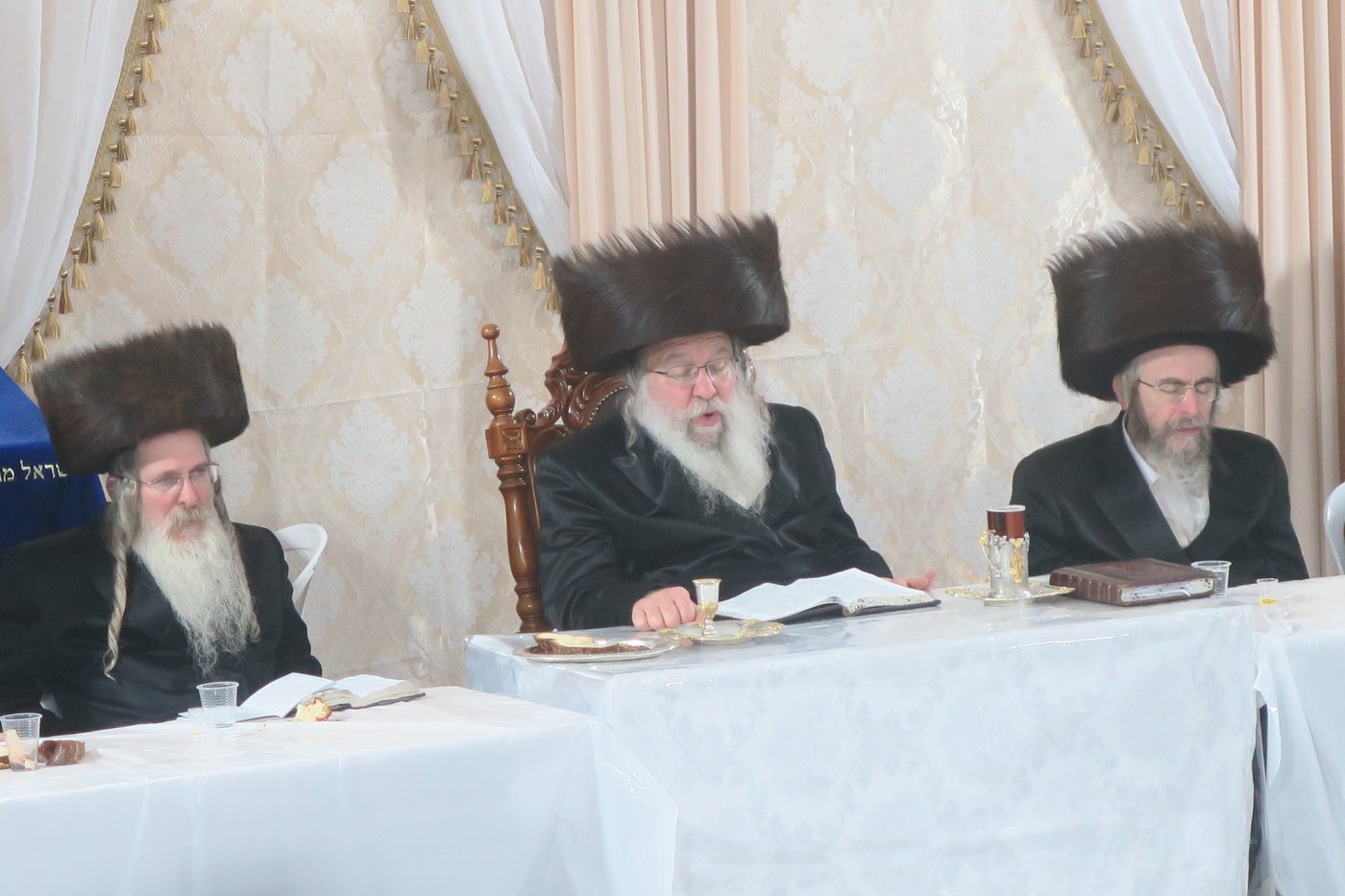 האדמו"ר מנדבורנה שליט"א בשבת ההתאחדות במירון | צילום: מ. אדלר