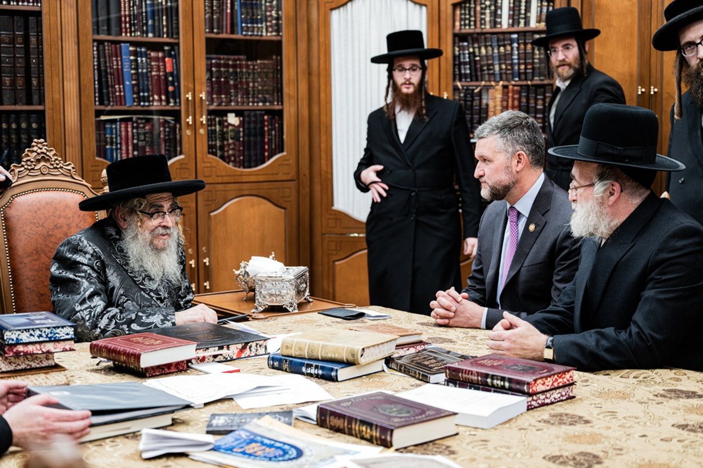 חבר הקונגרס פט רייאן אצל האדמו"ר מסאטמר