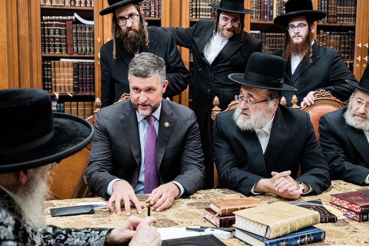 חבר הקונגרס פט רייאן אצל האדמו"ר מסאטמר