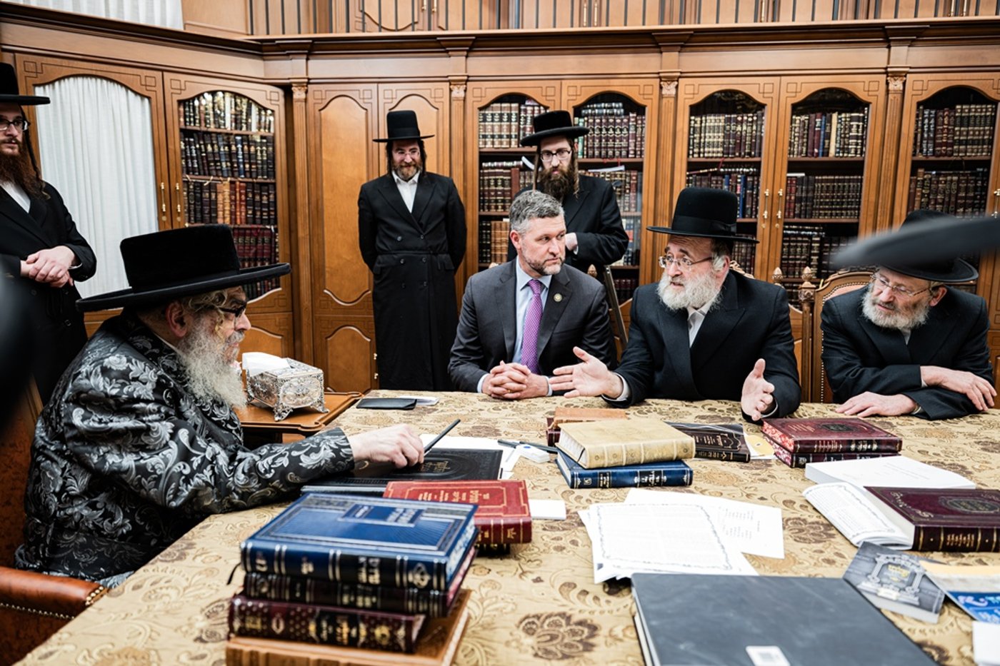 חבר הקונגרס פט רייאן אצל האדמו"ר מסאטמר