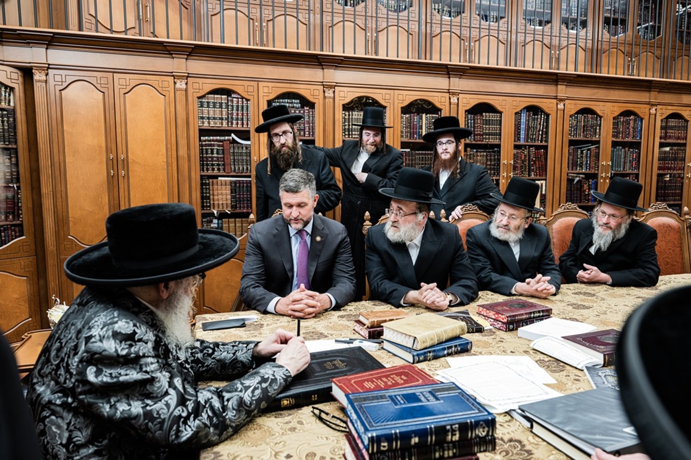 חבר הקונגרס פט רייאן אצל האדמו"ר מסאטמר