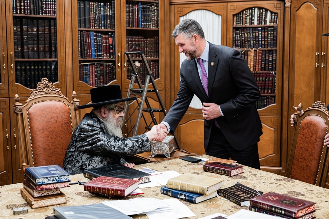 חבר הקונגרס פט רייאן אצל האדמו"ר מסאטמר