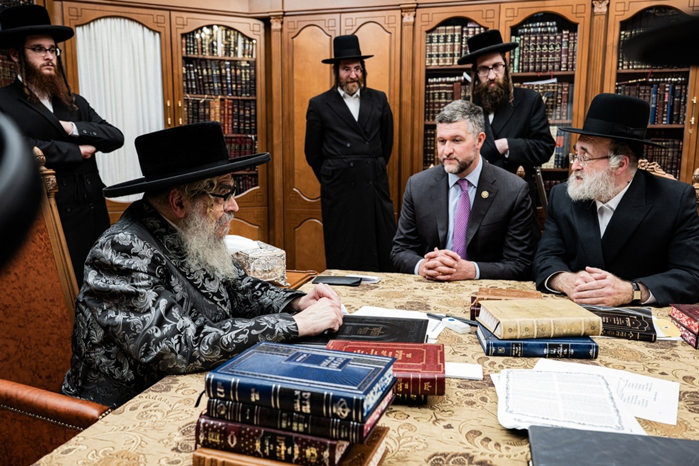 חבר הקונגרס פט רייאן אצל האדמו"ר מסאטמר