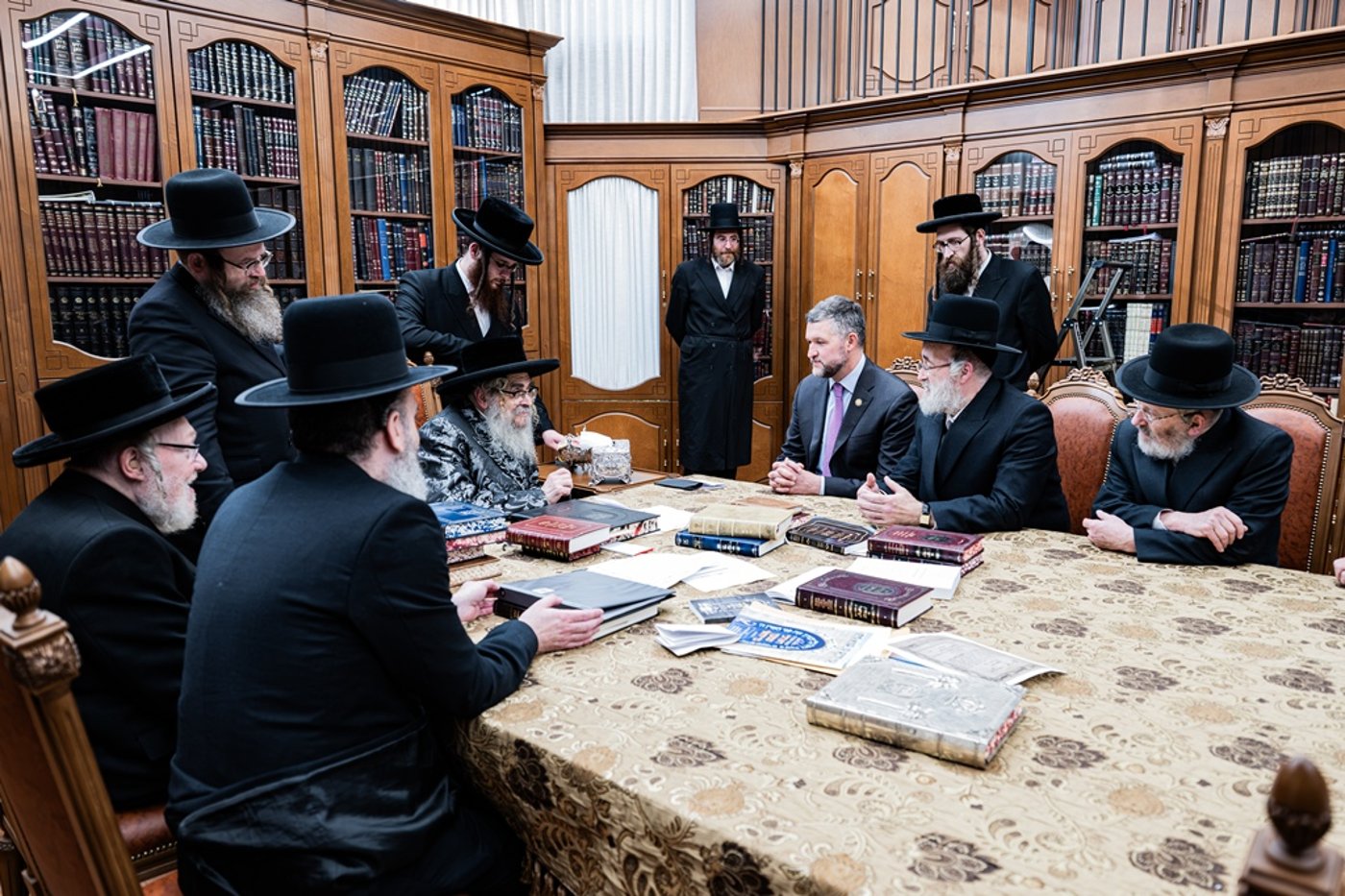 חבר הקונגרס פט רייאן אצל האדמו"ר מסאטמר
