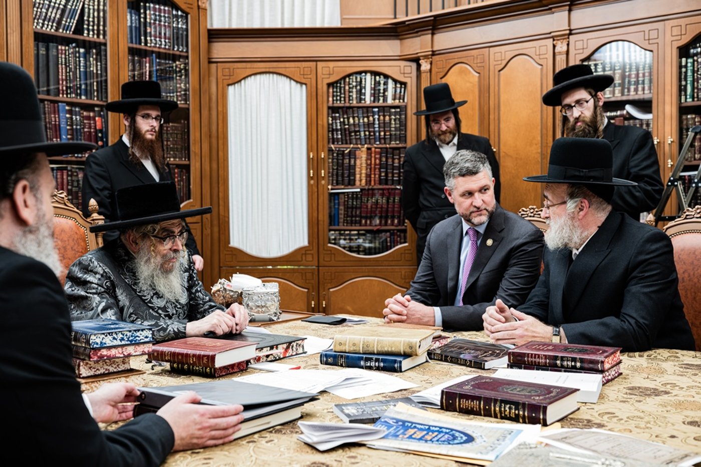 חבר הקונגרס פט רייאן אצל האדמו"ר מסאטמר