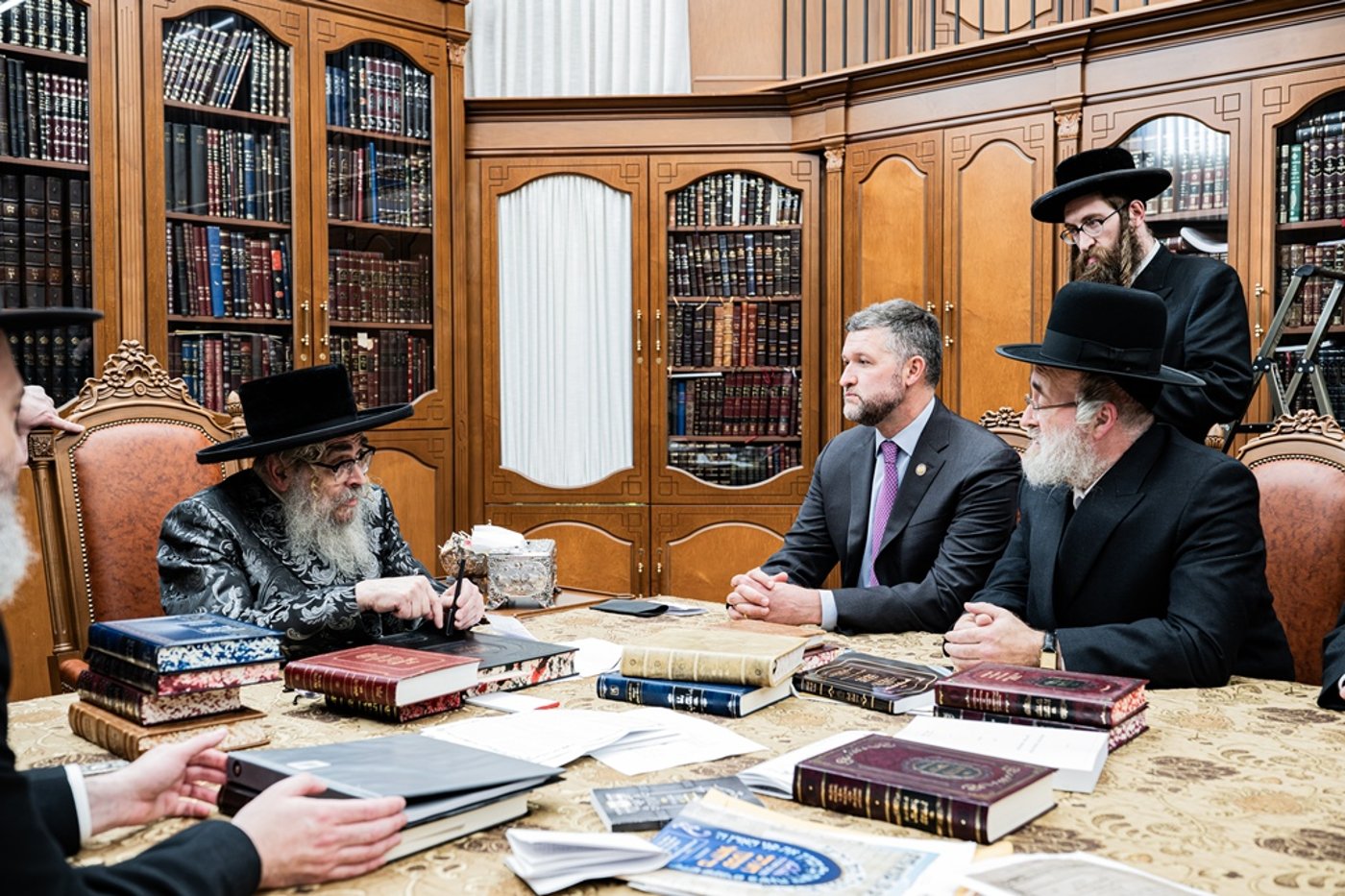 חבר הקונגרס פט רייאן אצל האדמו"ר מסאטמר