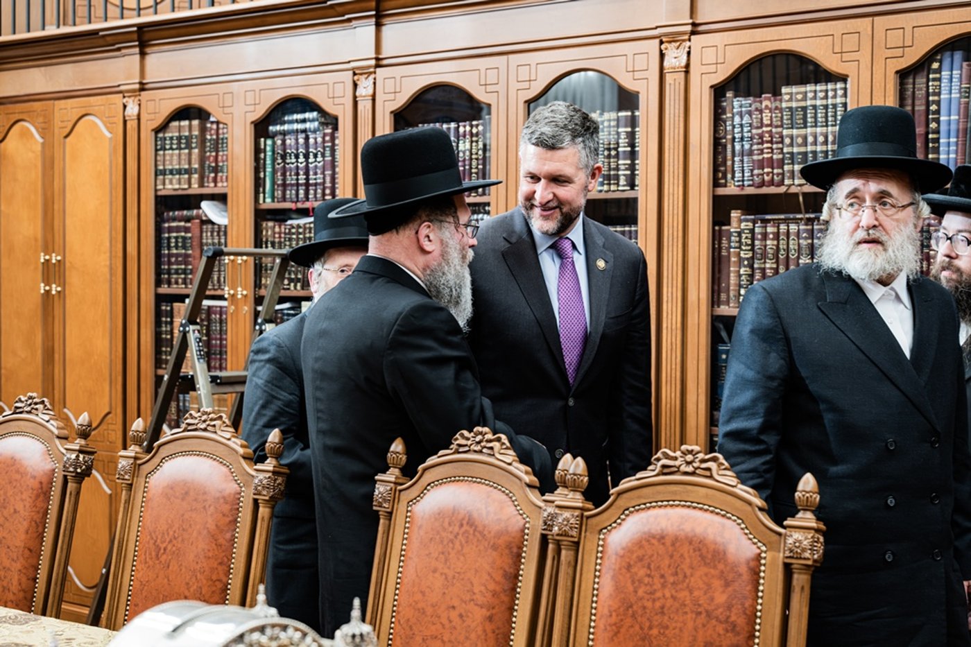 חבר הקונגרס פט רייאן אצל האדמו"ר מסאטמר