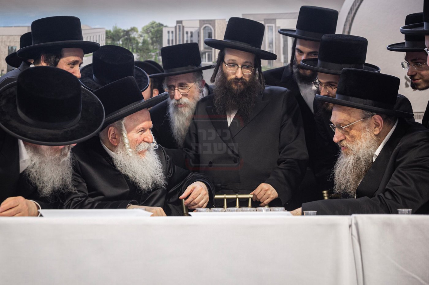 הנחת אבן הפינה לישיבה כרם שלמה ד'באבוב