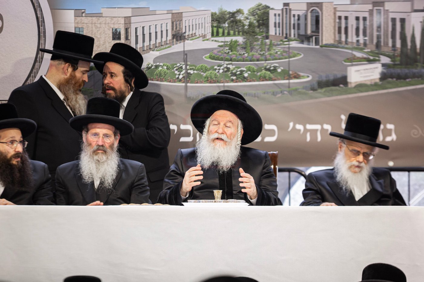 הנחת אבן הפינה לישיבה כרם שלמה ד'באבוב