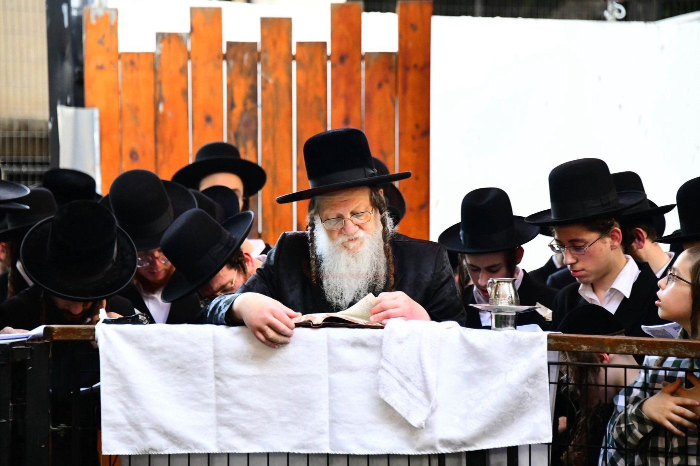 האדמו"ר ממודז'יץ בתשליך | צילום: שוקי לרר