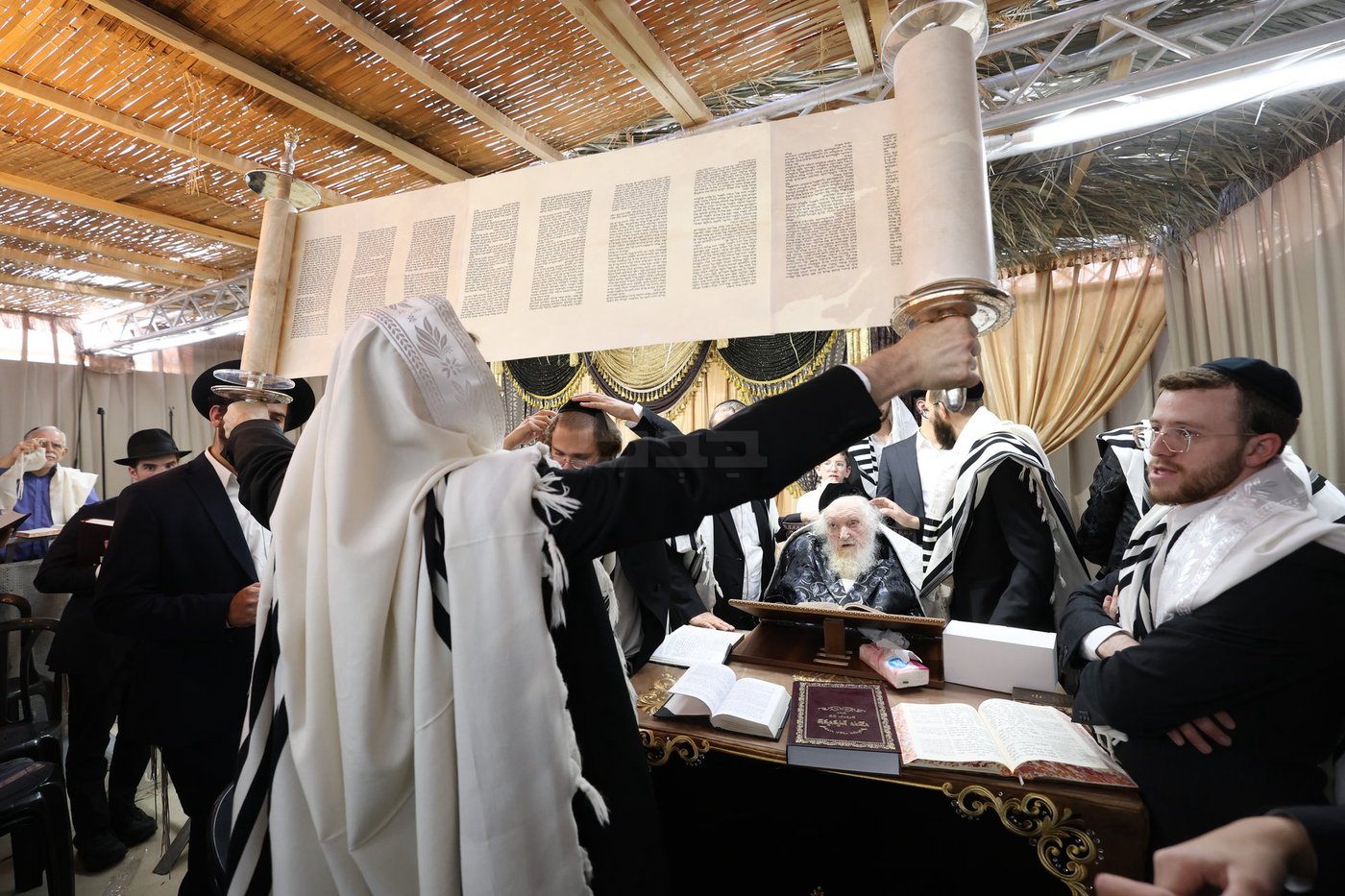 חג הסוכות אצל הגאון רבי משה שטרנבוך שליט"א | צילום: א. אייזנבאך, דוד ארזני