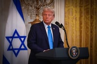 טראמפ במסיבת העיתונאים