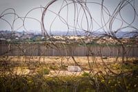 הנוף מנתיב העשרה לכיוון רצועת עזה