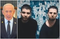 אלקנה בוחבוט ויוסף חיים אוחנה בסרטון שפרסם חמאס