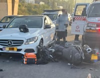 פצוע קשה בתאונת שרשרת ליד ירושלים | תיעוד מהזירה
