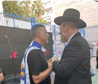 הרה"ר הגר"ד לאו בהלווית יונתן סמרנו הי"ד