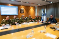 שר הביטחון בהערכת מצב בקריה