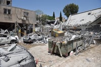 זירת נפילת הטיל האיראני בבני ברק