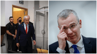יריב לוין - נתניהו בכניסה לבית המשפט 