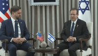 הנשיא הרצוג עם סגנו של טראמפ - ואנס, היום