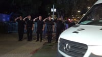 ארונותיהם של חללים חטופים מועברים לבוא כביר