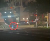 סוף הדרך: רובוט משלוחים נתקע על המסילה ונמחץ מהרכבת | צפו