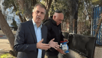 ניתוק המים במשרדי אונר"א בירושלים