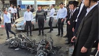 מה שנותר מהאופנוע המשטרתי