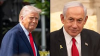 נתניהו מימין, טראמפ משמאל