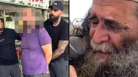 מימין רבי עמוס גואטה זצ"ל, משמאל החשוד ברצח