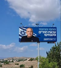 קמפיין בחירות בחו"ל: איזנקוט מציף את קפריסין בשלטים