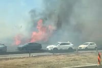 שריפה נרחבת ביער בן שמן: כביש 6 נחסם בשני הכיוונים