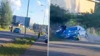 מרדף יצרי ב-90 קמ"ש: ניידת ריסקה רוכב טוסטוס לתוך התעלה