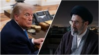 נשיא ארה"ב דונלד טראמפ והמנהיג האיראני מוג'תבא חמינאי