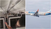 נוסעי הטיסה ומטוס של חברת פליי דובאי