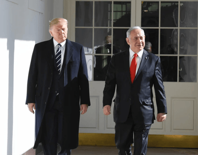 נתניהו וטראמפ בבית הלבן 