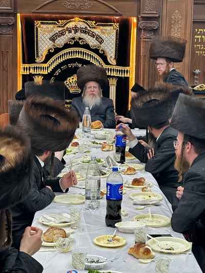 הרה"צ חיים מרדכי רוזנבוים במלווה מלכה בביתר
