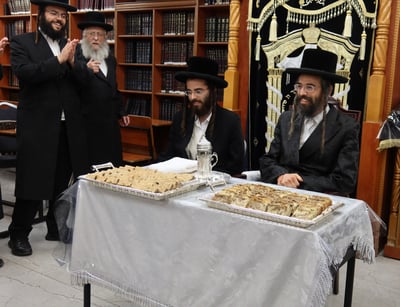 מעמד הלחיים לרגל אירוסי בן האדמו"ר מזוויעהיל