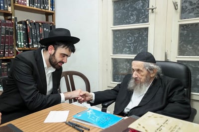הבחור שהשתחרר מבקר אצל הגר"ד לנדו