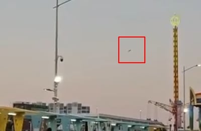 כטב"ם שניות לפני נפילתו באילת