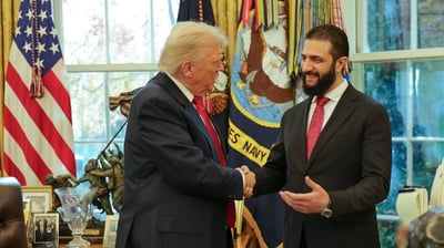 פגישת הנשיא טראמפ והנשיא הסורי א-שרע