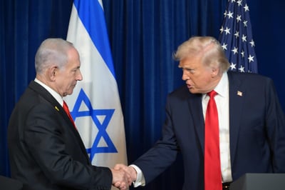 נתניהו טראמפ במהלך המפגש האחרון